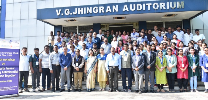 National Workshop on “One Health Issues: Preventing Antimicrobial Resistance Together” on 18 November 2023 at ICAR-Central Institute of Freshwater Aquaculture, Kausalyaganga, Bhubaneswar, Odisha